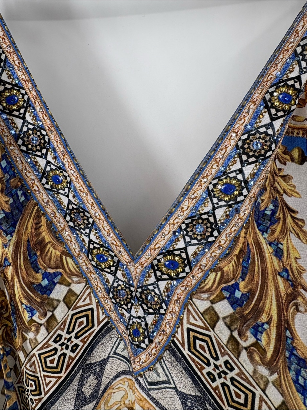 Camilla Silk Make Me Your Mosaic Ring Detail Strap Dress One Size Crystals $799 - Picture 8 of 16